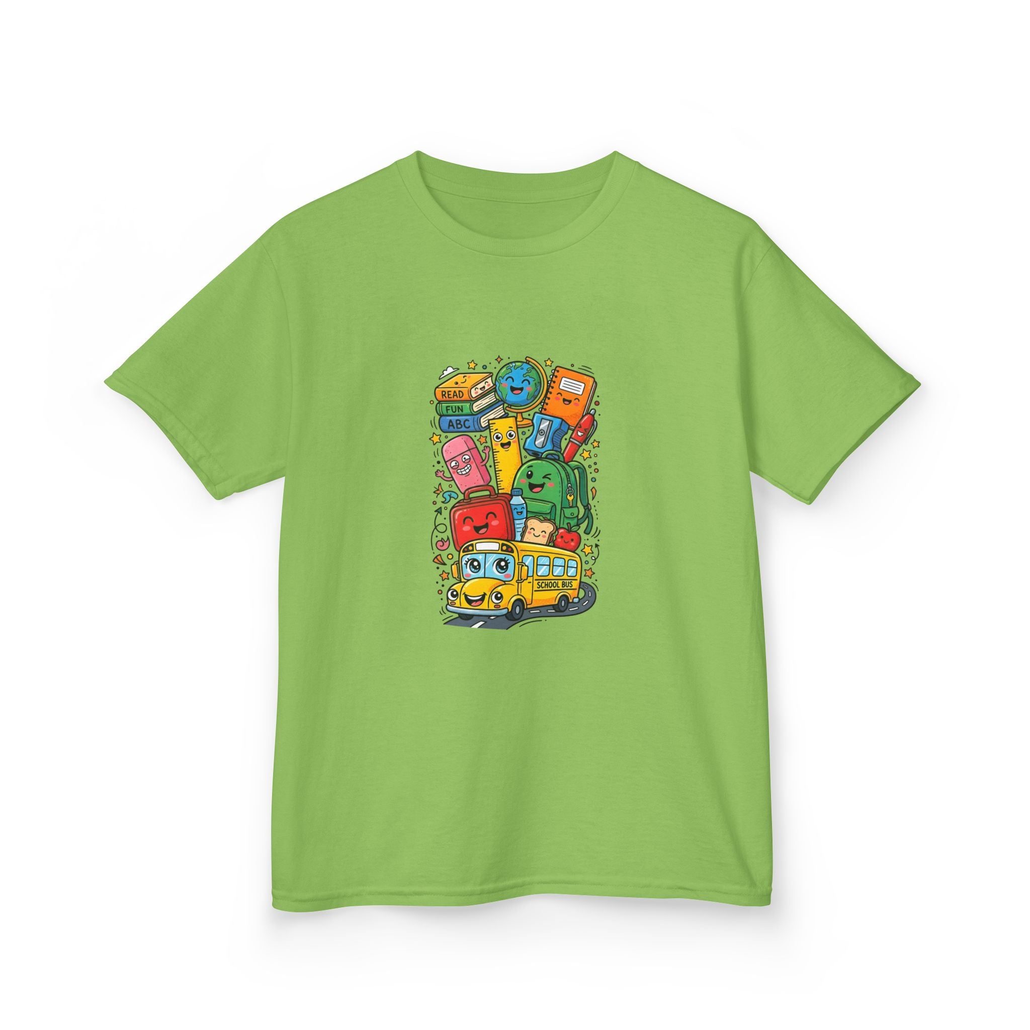 Kids Back to School T-Shirt - Cute School Bus, ABC | First Day