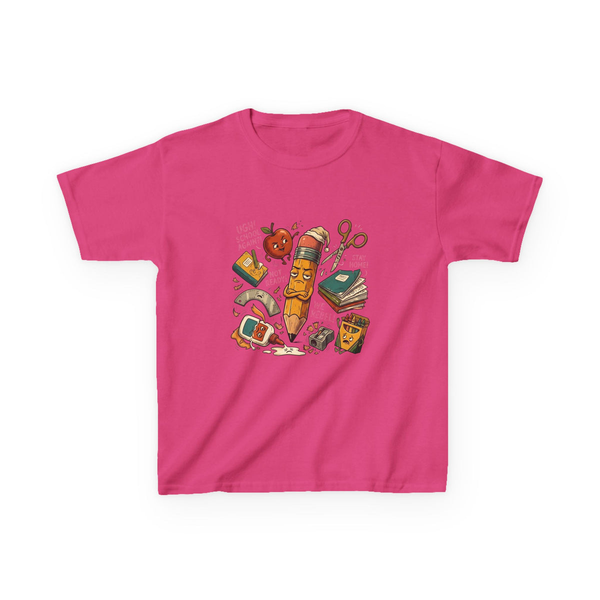 Kids Distressed Rebel Tee - UGH! School Again?! | Back to School 2026