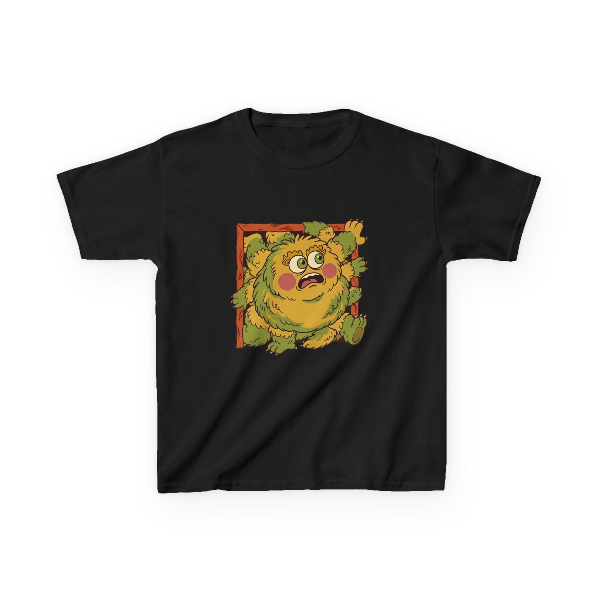 Kids Monster Tee - Whimsical Box Surprise Cartoon | Retro Colors