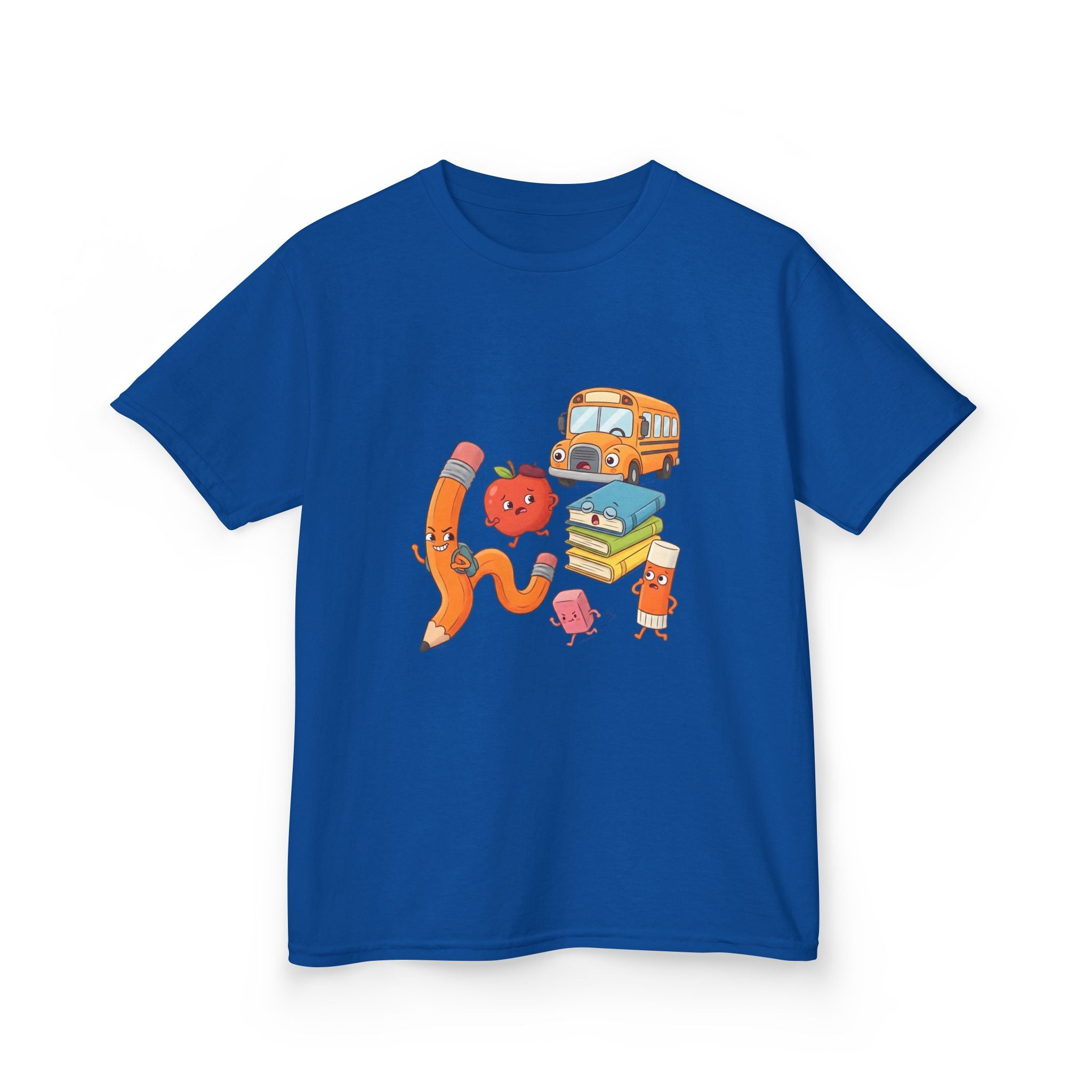Kids T-Shirt - Cute Cartoon School Supplies | First Day of School