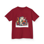 Kids Cartoon T-Shirt - Mischievous School Supplies & Stationery