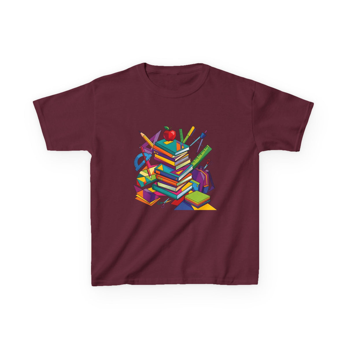 Kids T-Shirt - Geometric School Supplies Tee | Back to School