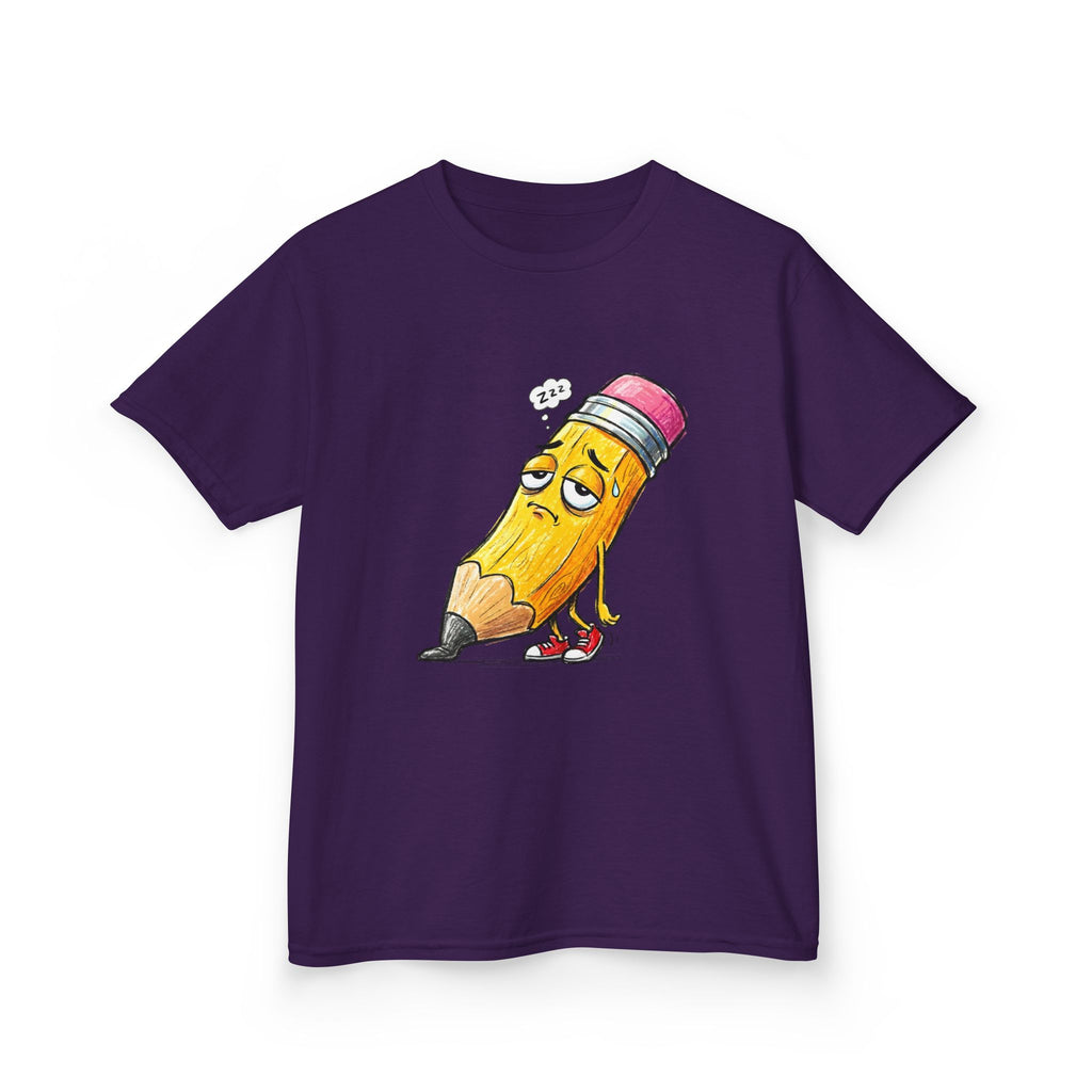 Kids T-Shirt - Tired Pencil Zzz Cartoon | Funny Back to School