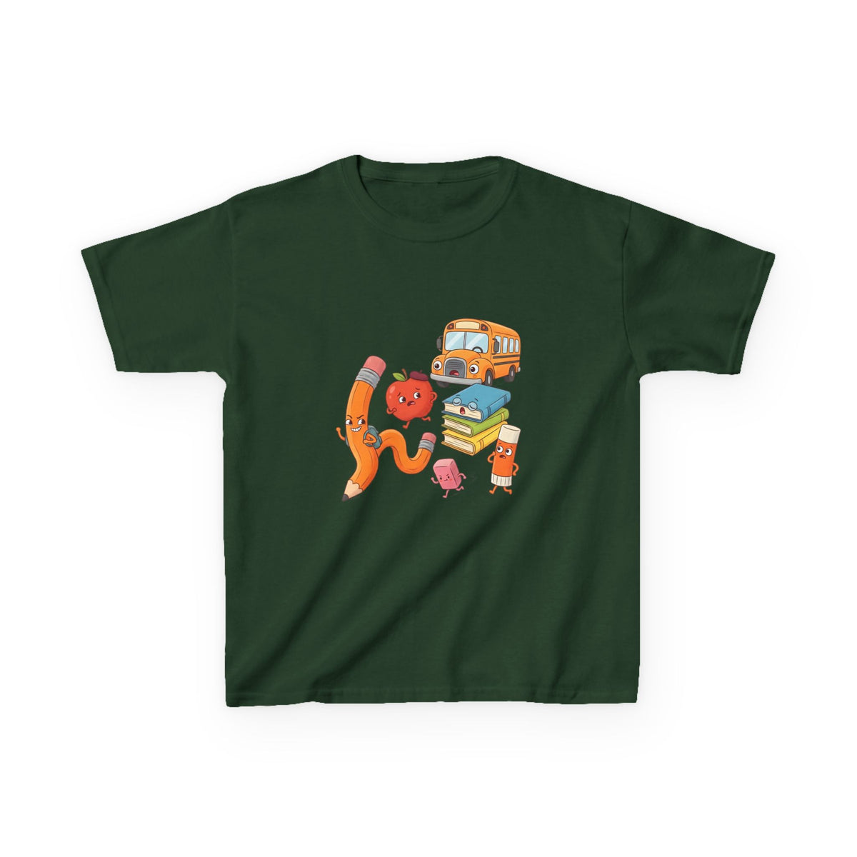 Kids T-Shirt - Cute Cartoon School Supplies | First Day of School
