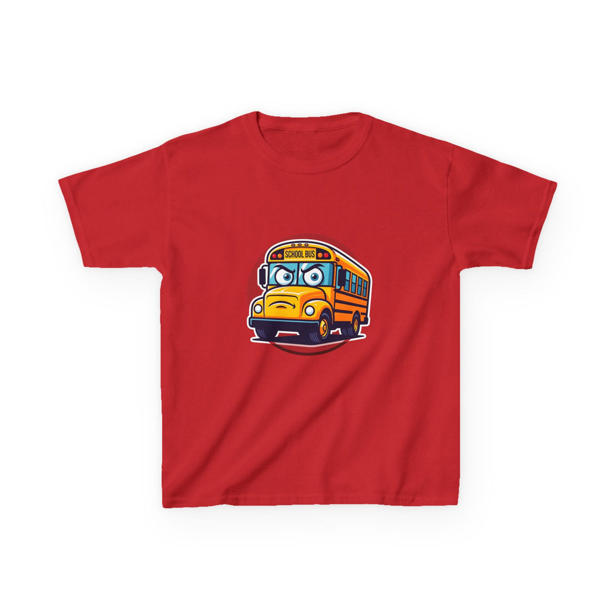 Kids T-Shirt - Angry SCHOOL BUS Cartoon Tee | Funny Character