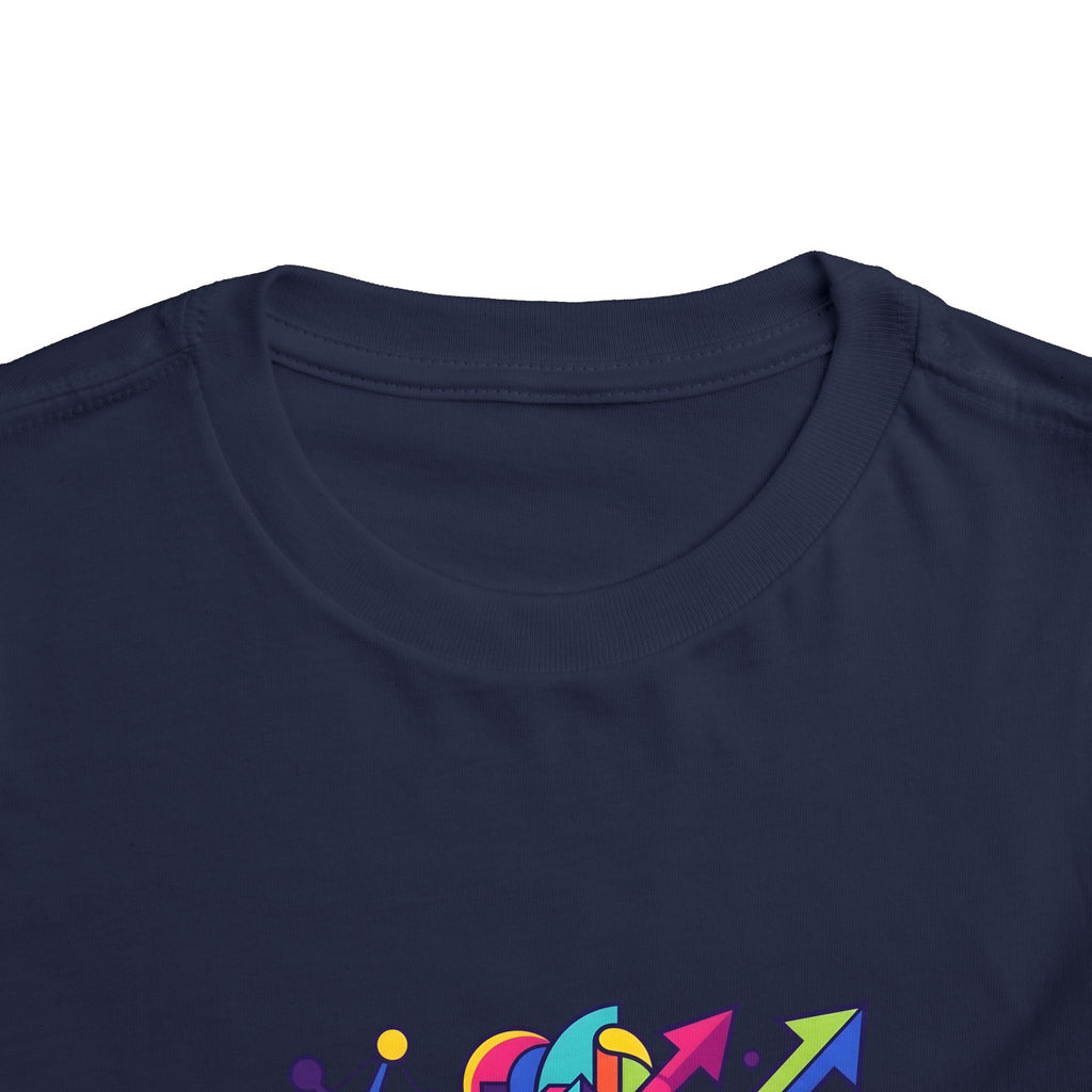 Toddler Crypto Shirt - Neon Geometric Digital Art | Blockchain Kids