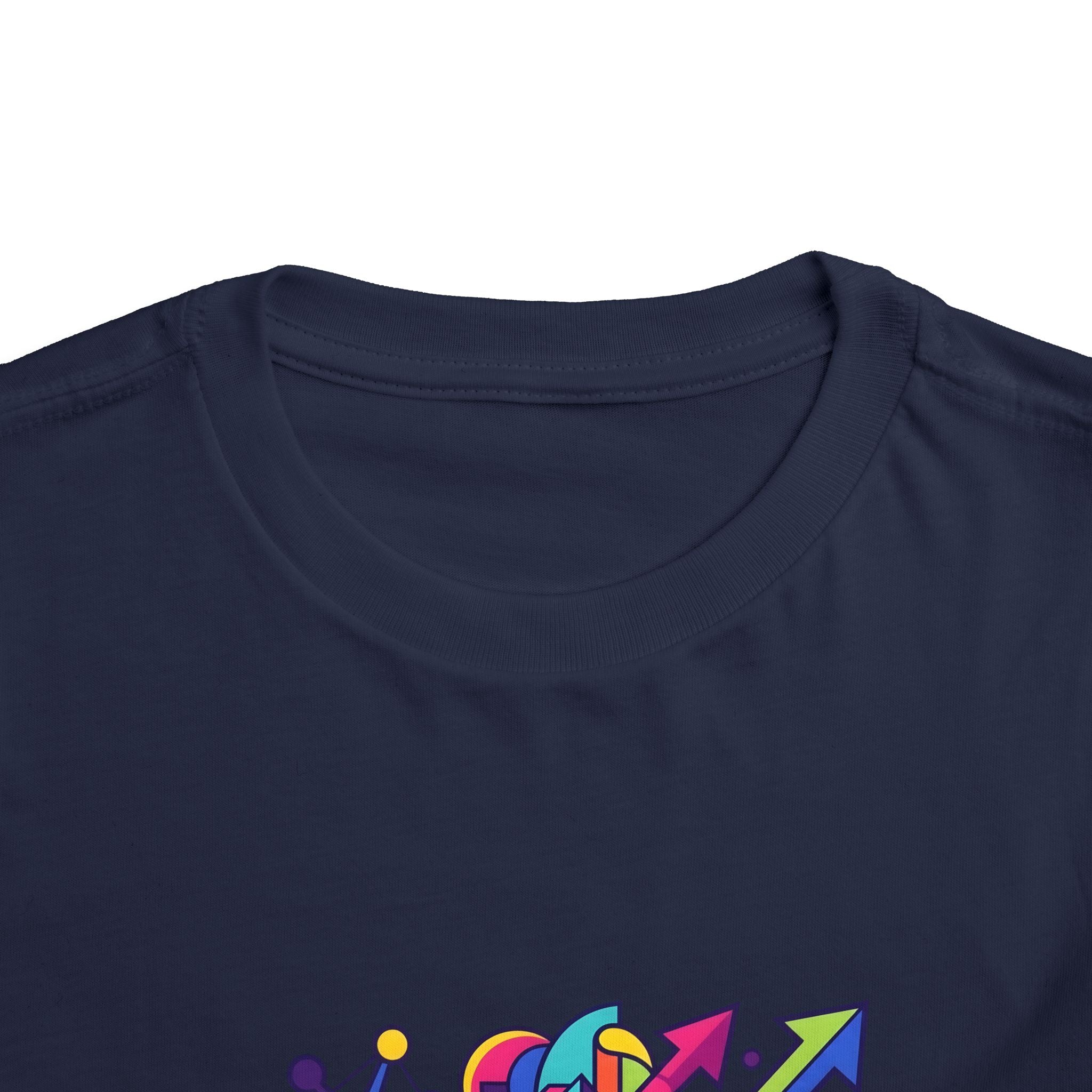 Toddler Crypto Shirt - Neon Geometric Digital Art | Blockchain Kids