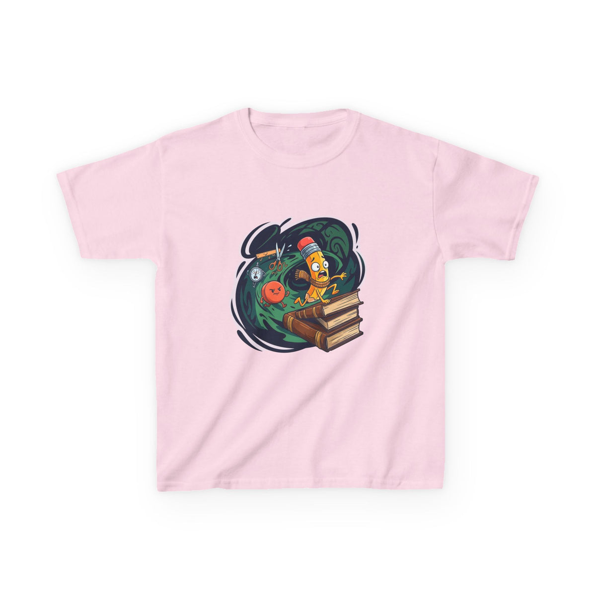 Kids School Supplies Tee - Whimsical Cartoon Design | Back to School