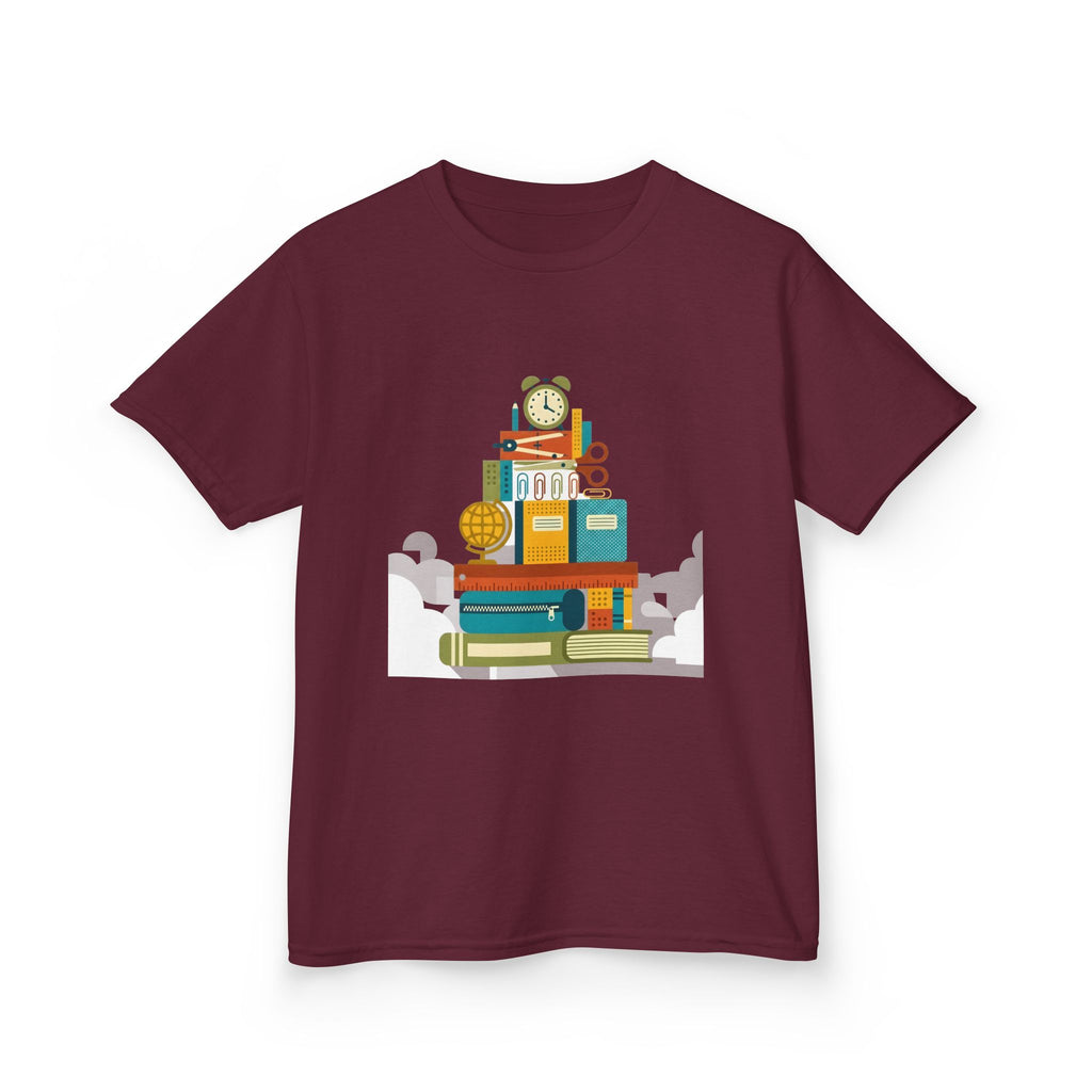 Kids Tee - Flat Vector School Supplies Stack | Back to School 2026
