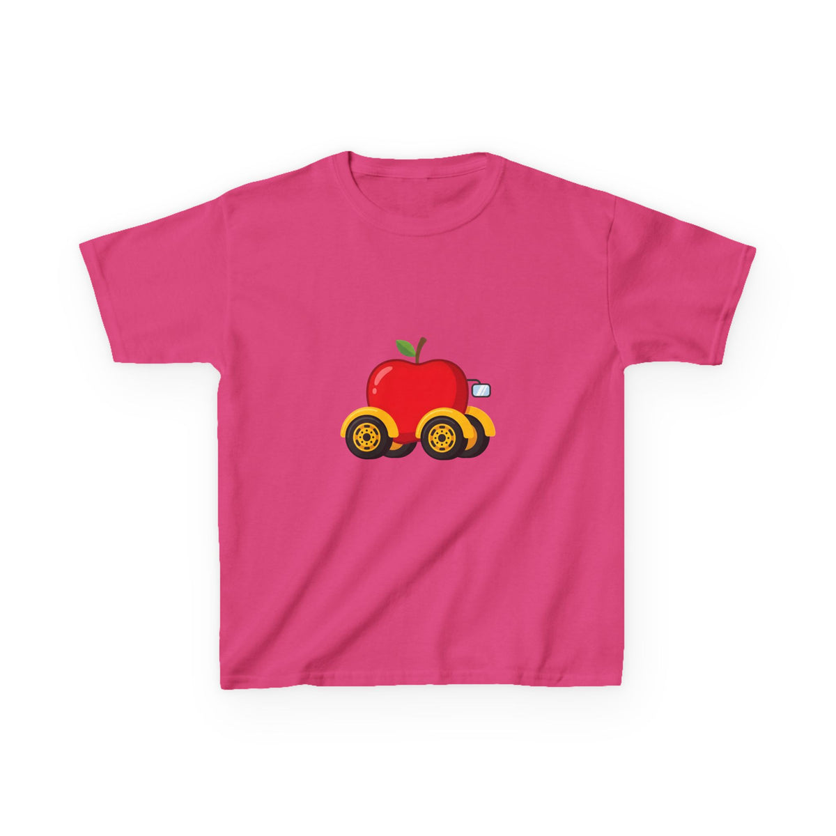 Kids T-Shirt - Apple On Wheels Graphic | Whimsical Fruit Car