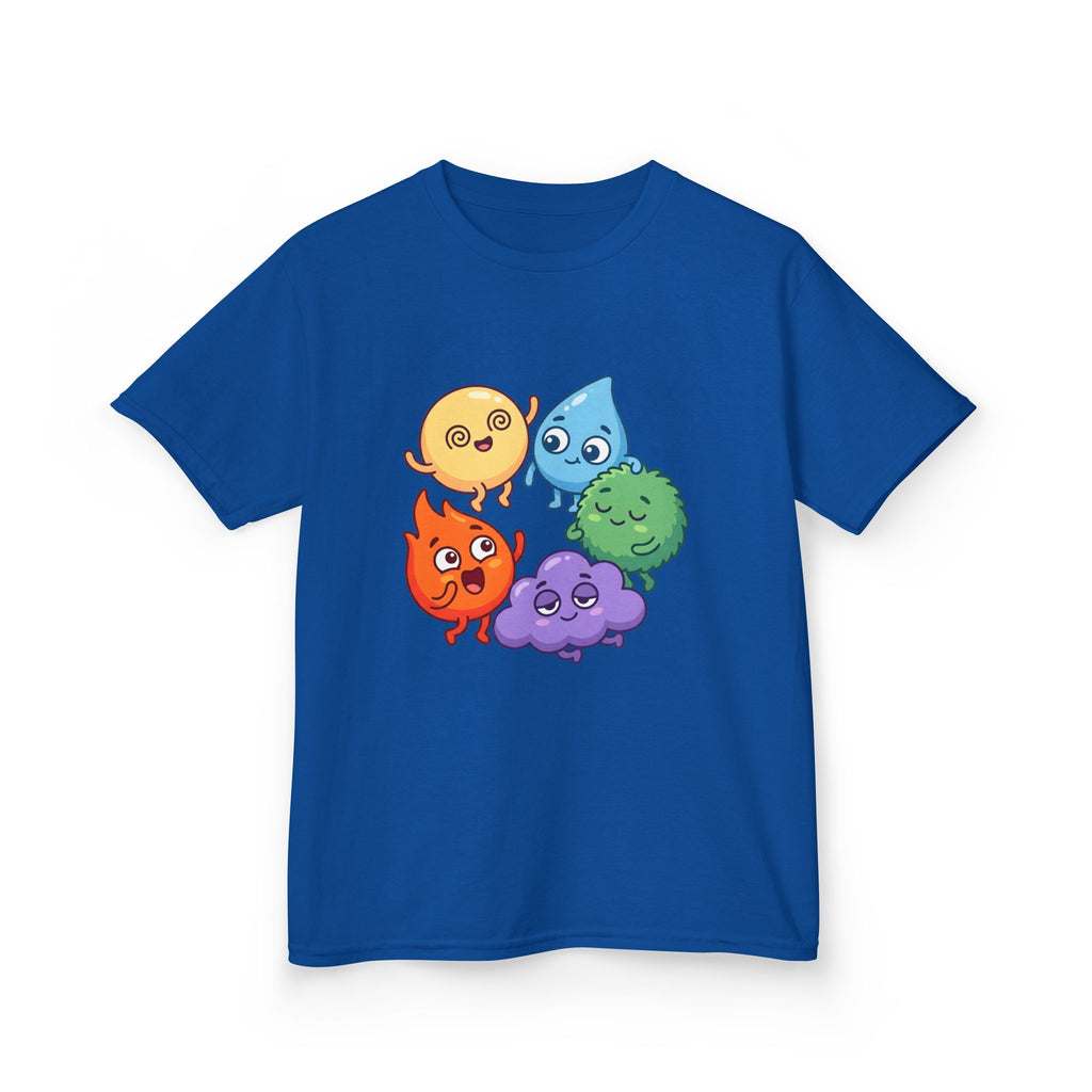 Kids Heavy Cotton Tee - Cute Whimsical Elemental Characters