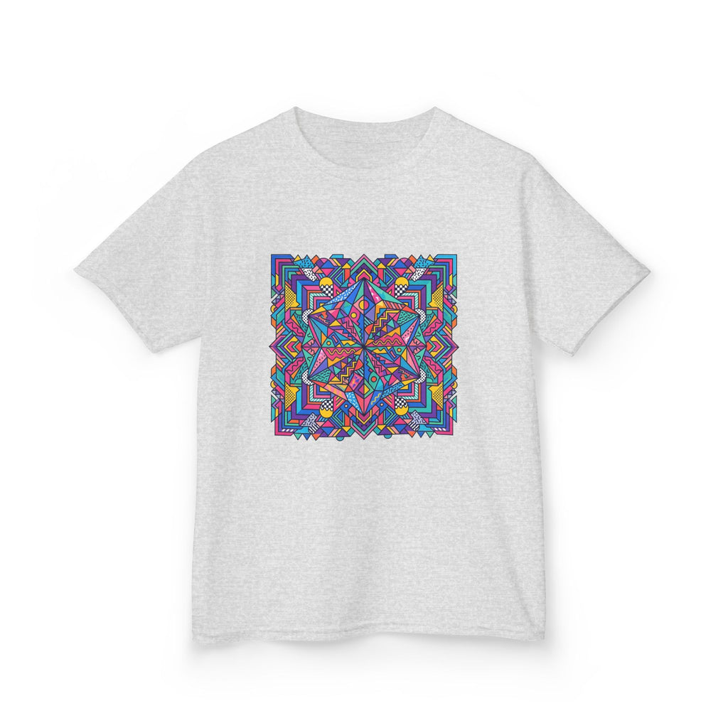 Kids Tee - Retro Geometric Kaleidoscope Abstract | 90s Aesthetic Top