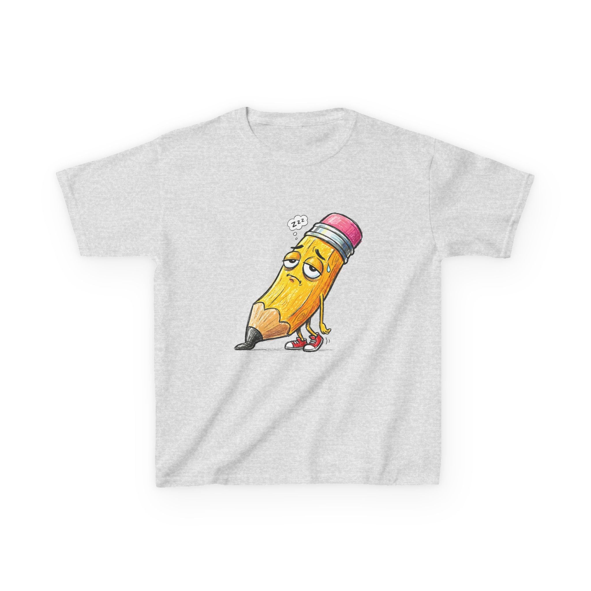 Kids T-Shirt - Tired Pencil Zzz Cartoon | Funny Back to School