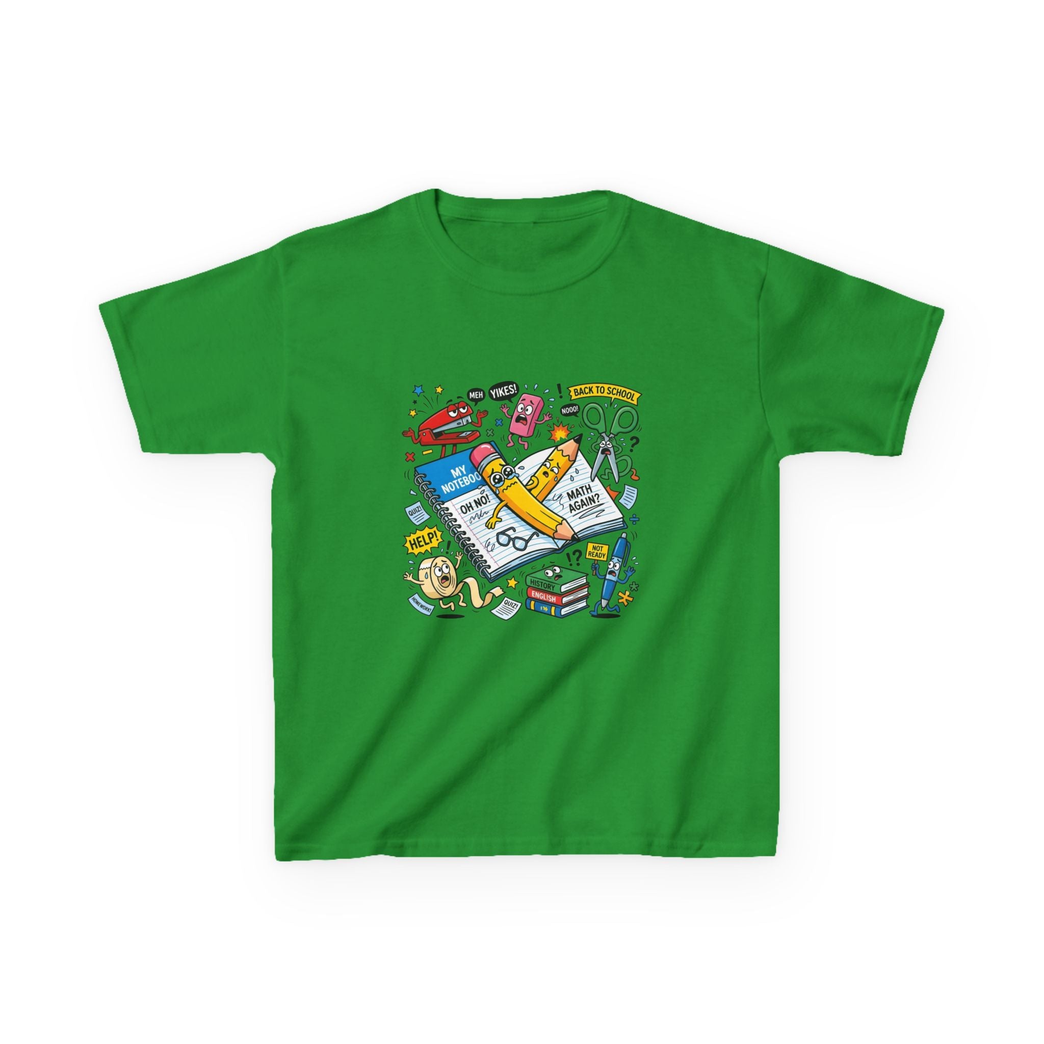 Kids Tee - Back to School Anxiety MEH YIKES! Funny Student