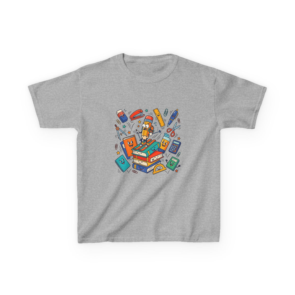 Kids T-Shirt - Cute Doodle School Supplies | First Day 2026