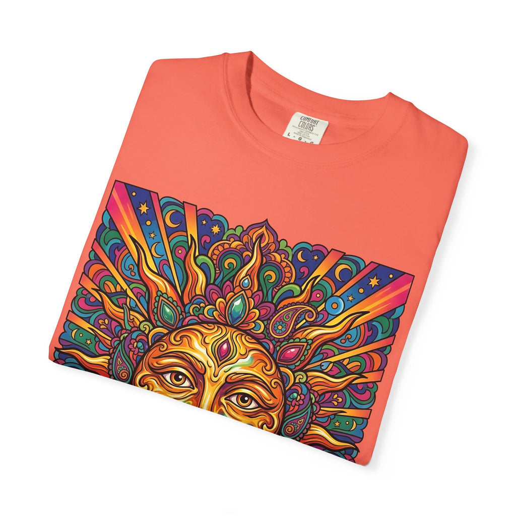 Unisex T-shirt - Psychedelic Sun Boho | Comfort Colors Garment-Dyed