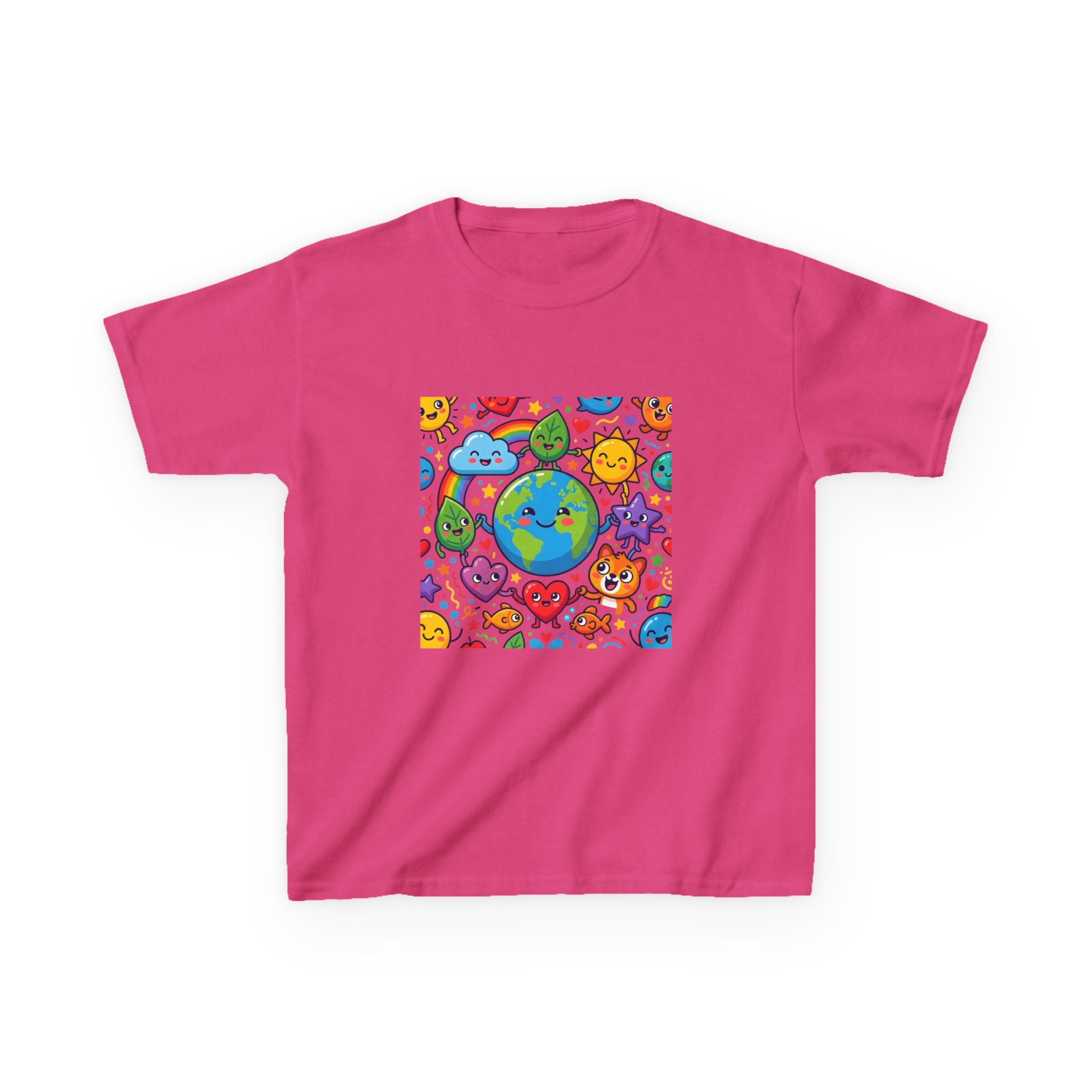 Kids Earth Day Tee - Happy Cartoon Planet | Nature Lovers