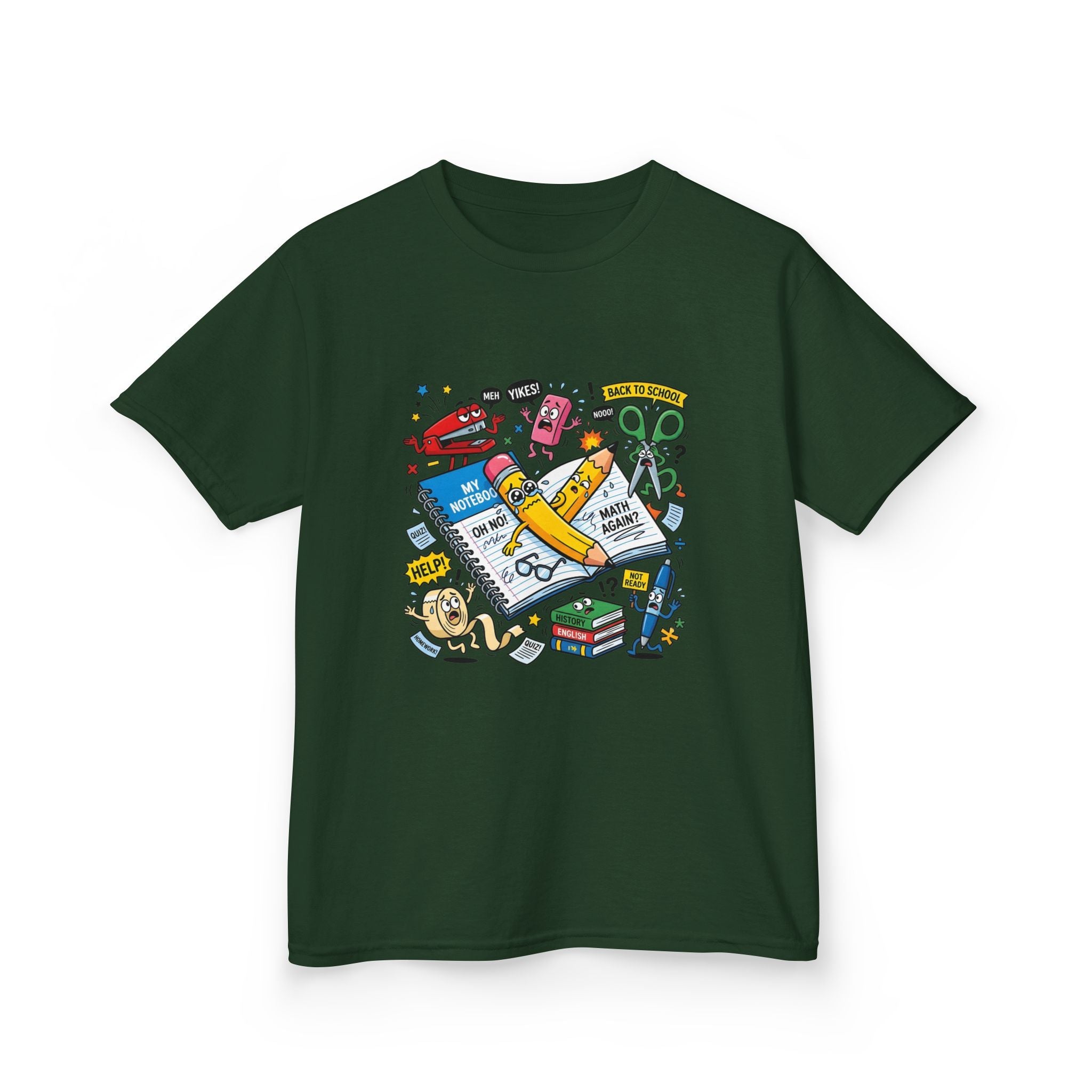 Kids Tee - Back to School Anxiety MEH YIKES! Funny Student