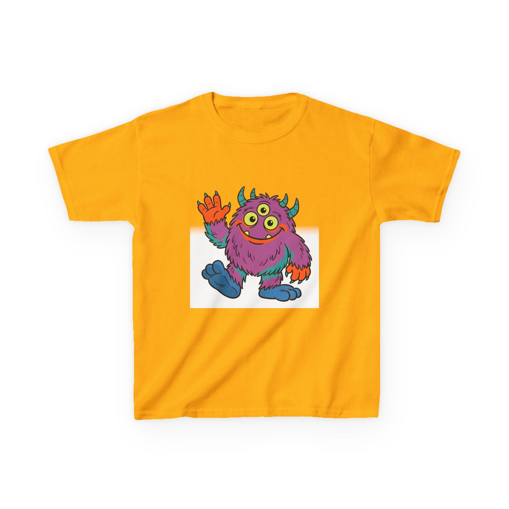 Kids T-Shirt - Cute 3-Eyed Monster Cartoon | Colorful & Fun