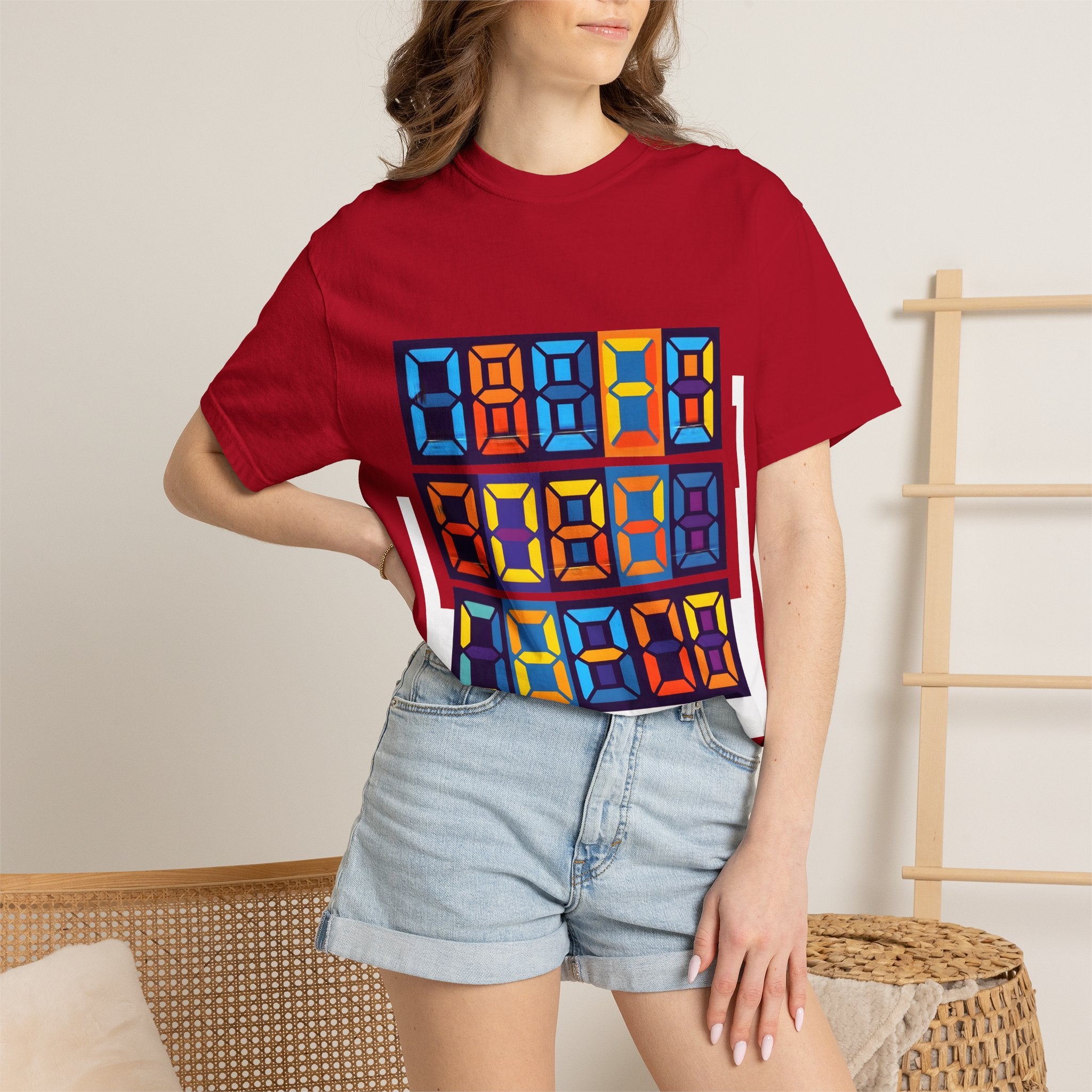 Unisex T-Shirt - Retro Tech 8-Bit Digital Display | Comfort Colors