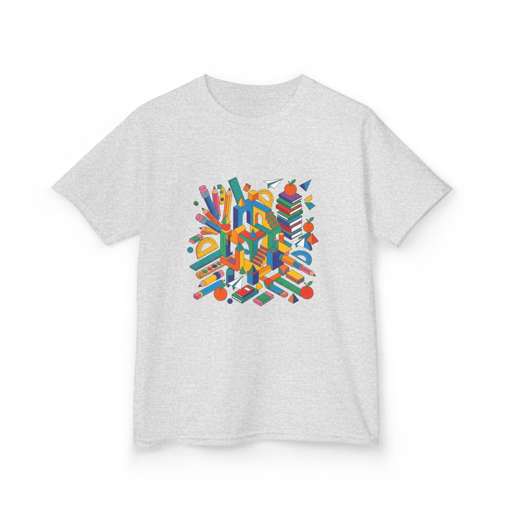 Kids T-Shirt - Abstract Geometric School Supplies | Back to School