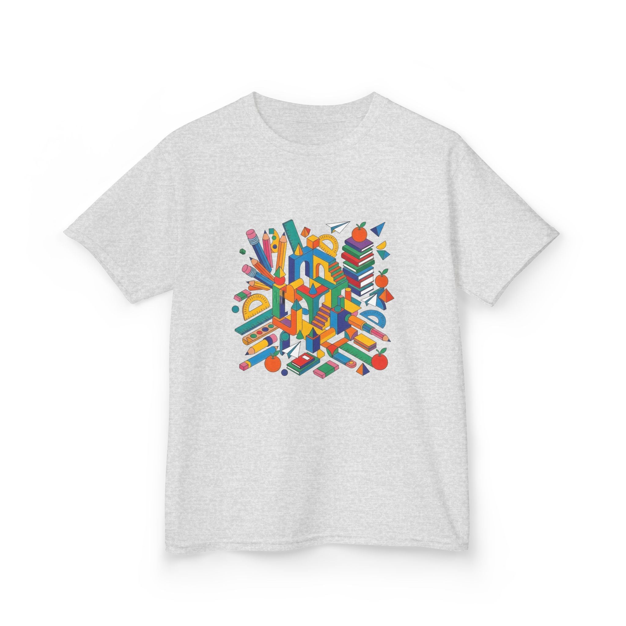 Kids T-Shirt - Abstract Geometric School Supplies | Back to School