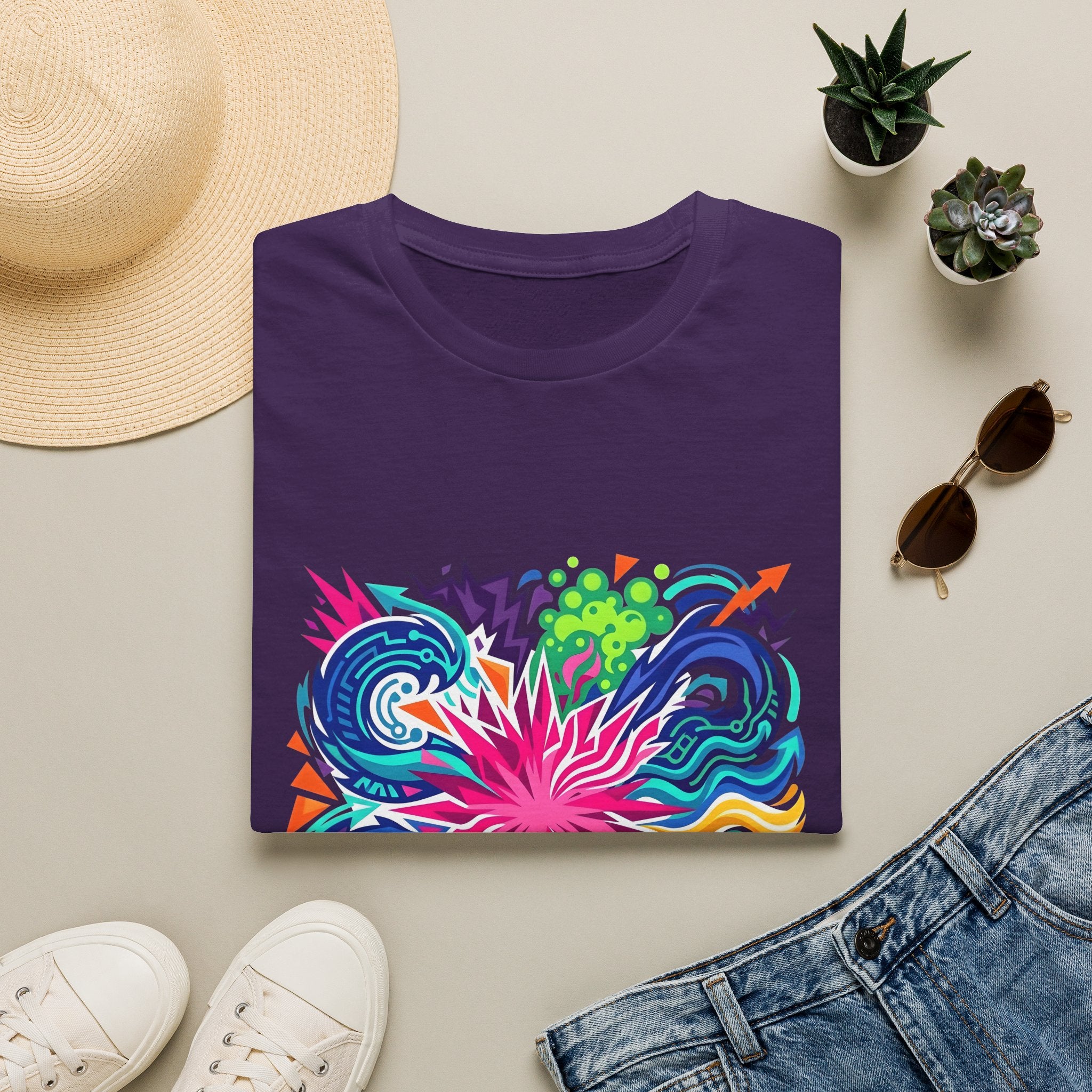 Abstract T-Shirt - Vibrant Graffiti Explosion | Unisex