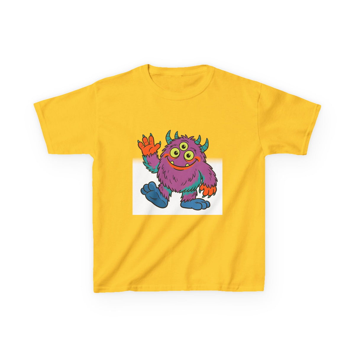 Kids T-Shirt - Cute 3-Eyed Monster Cartoon | Colorful & Fun