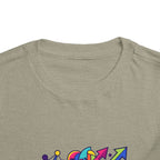 Toddler Crypto Shirt - Neon Geometric Digital Art | Blockchain Kids