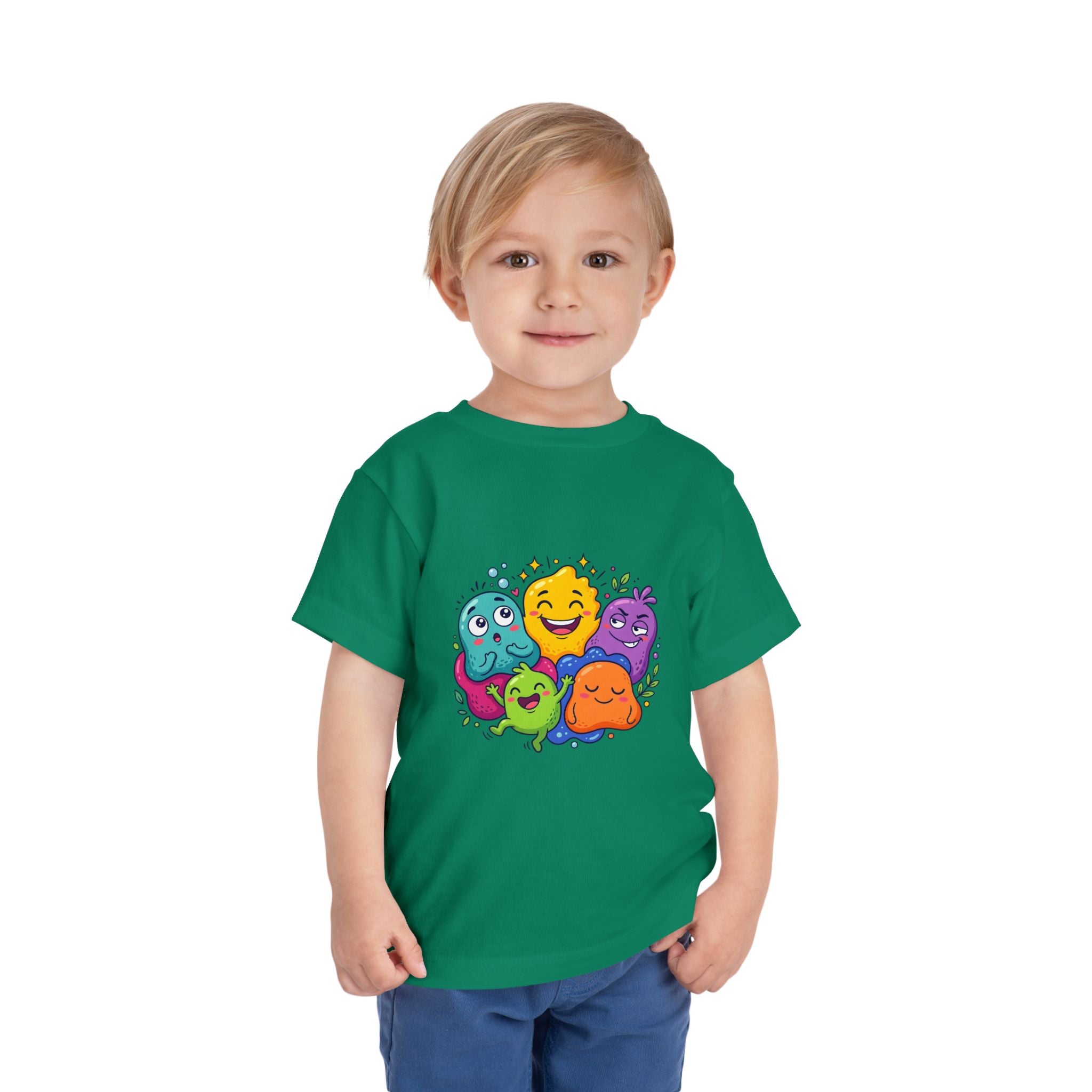 Toddler Monster Tee - Cute Happy Colorful Cartoon Kids Shirt