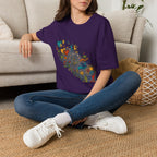 Unisex T-Shirt - Groovy Folk Art Love & Peace | Vibrant Community