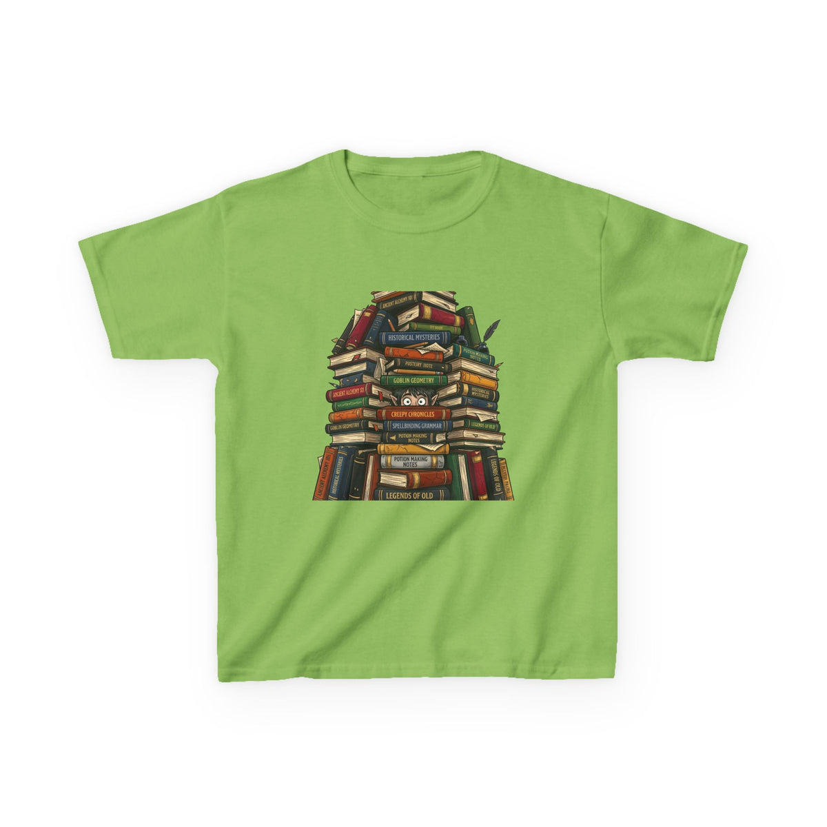 Kids Magic Studies Tee - Whimsical Fantasy Books & Goblin Geometry