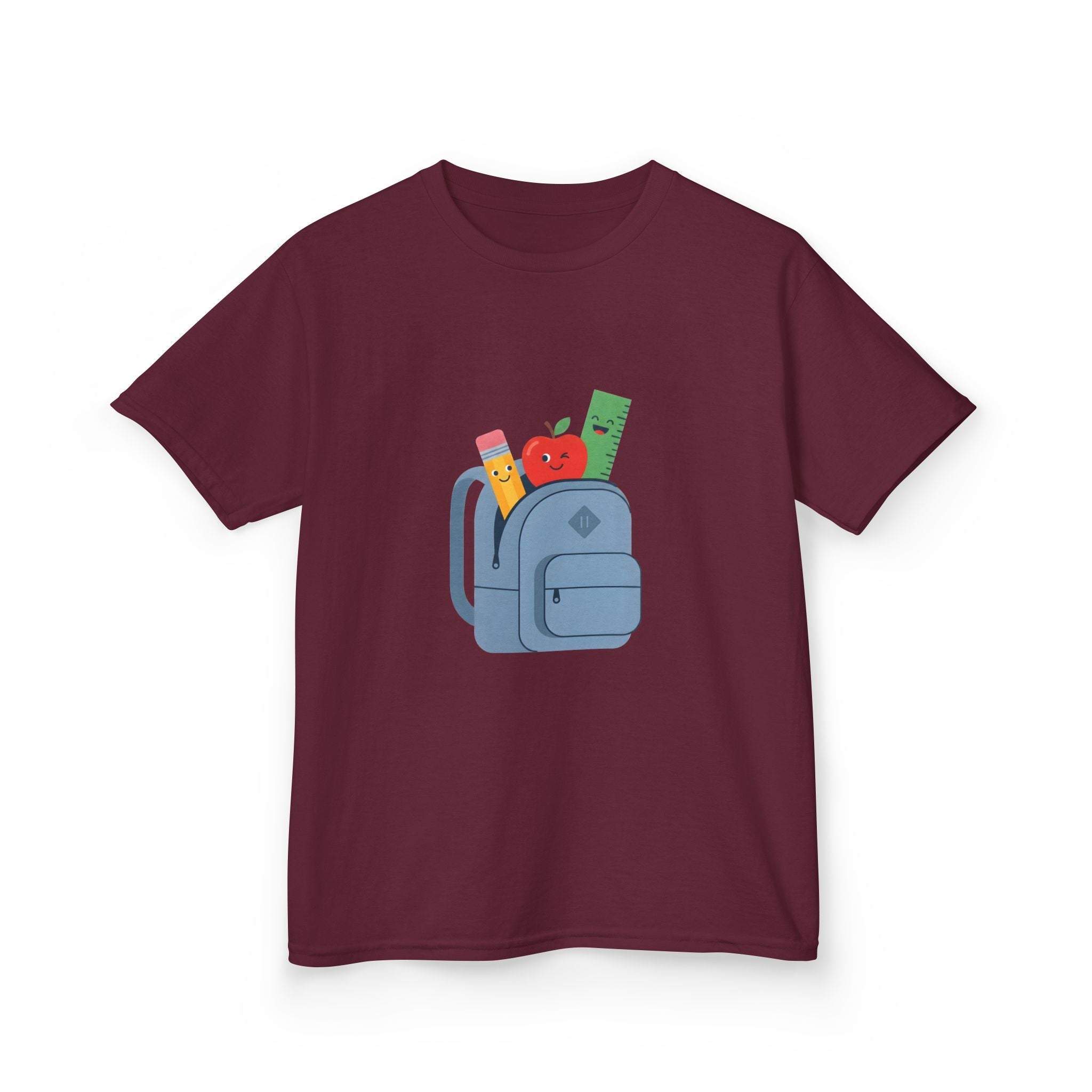 Kids Back to School Tee - Cute School Supplies Cartoon | 2026