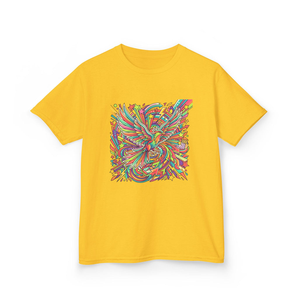 Kids Mythical Phoenix Tee - Energetic Psychedelic Art
