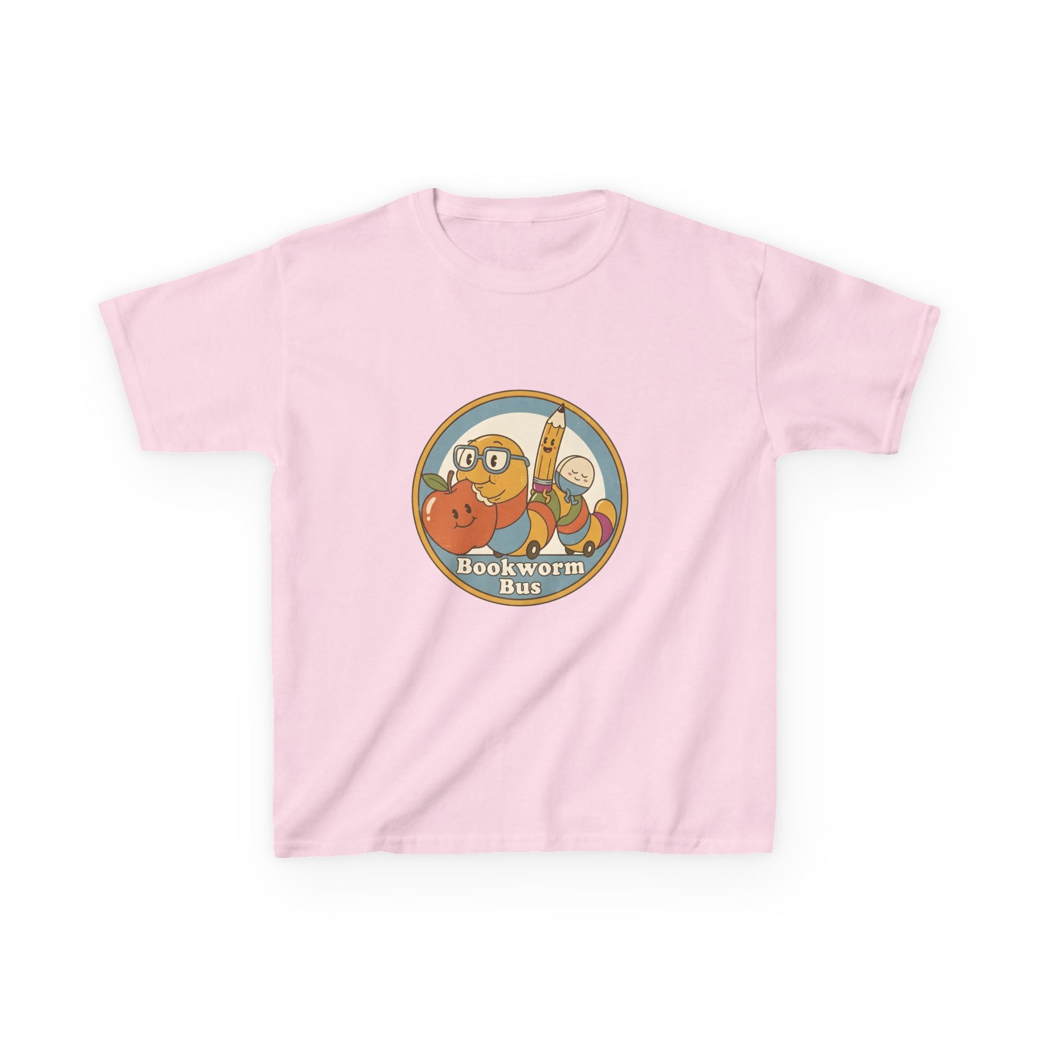 Kids Bookworm T-Shirt - School Bus | Educational Learning