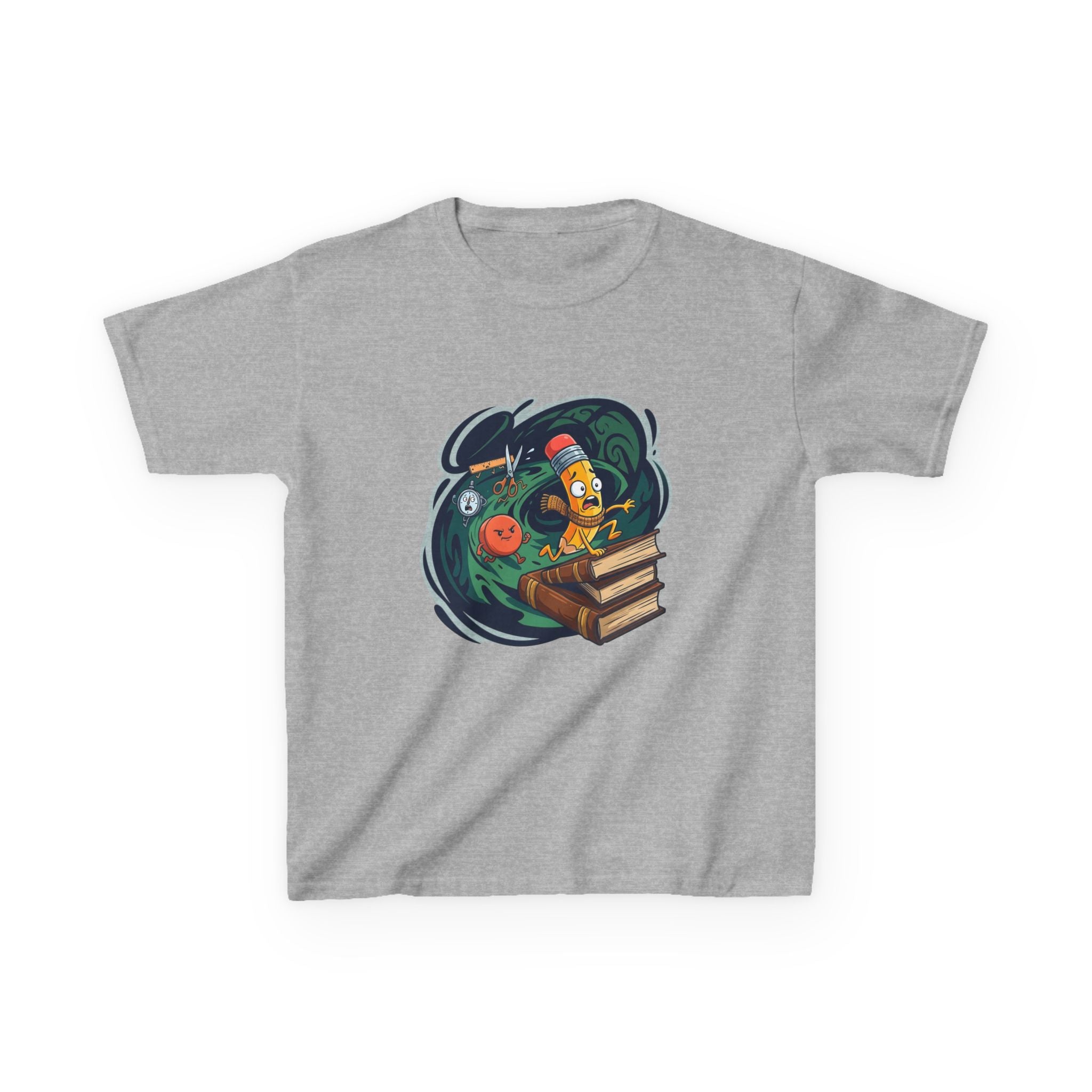 Kids School Supplies Tee - Whimsical Cartoon Design | Back to School