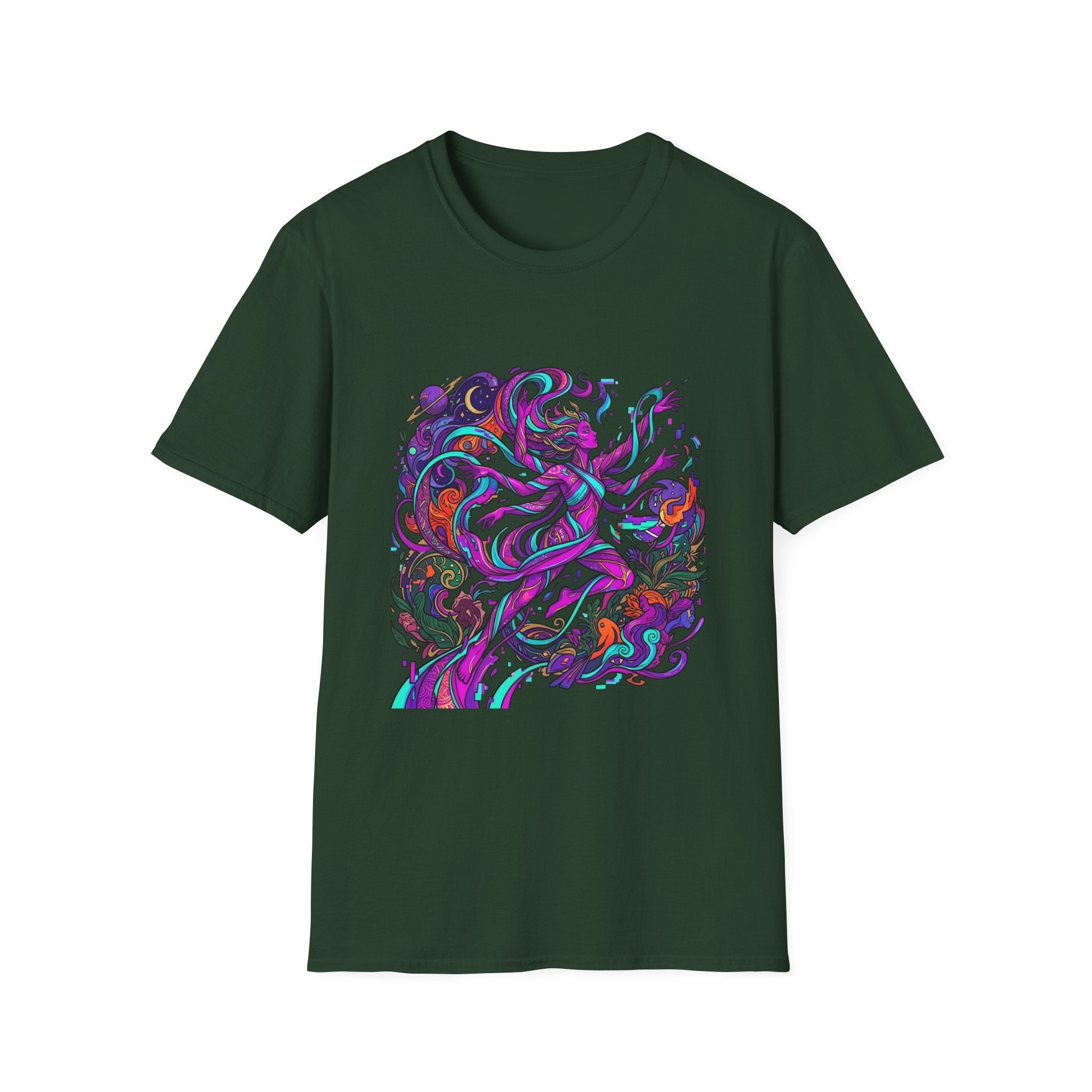 T-Shirt - Vibrant Psychedelic Cosmic Goddess Spiritual Flow