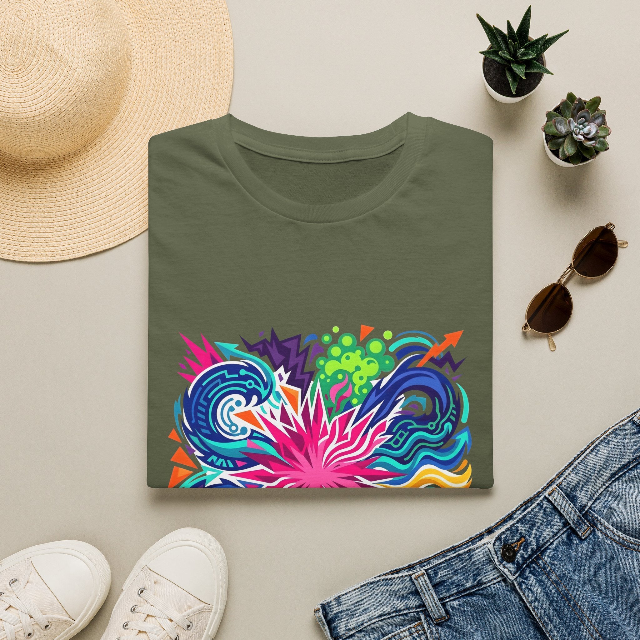 Abstract T-Shirt - Vibrant Graffiti Explosion | Unisex
