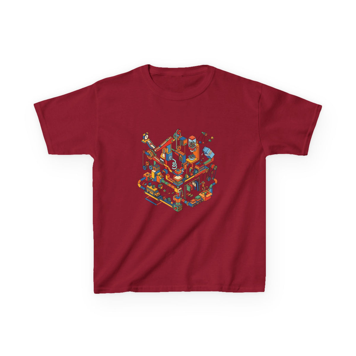 Kids Daily Routine T-Shirt - Whimsical Cartoon Machine