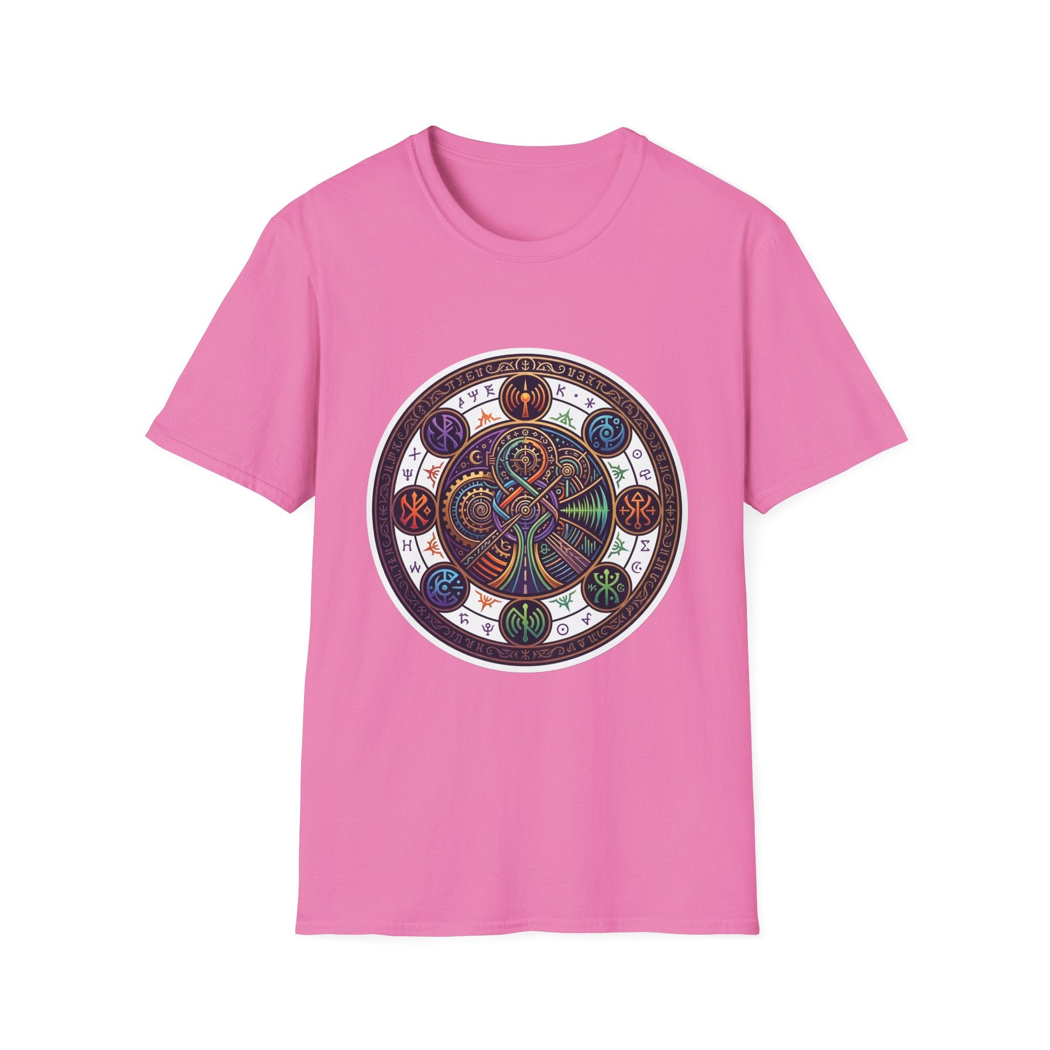 Unisex Steampunk T-Shirt - Ornate Mystical Mandala & Gears