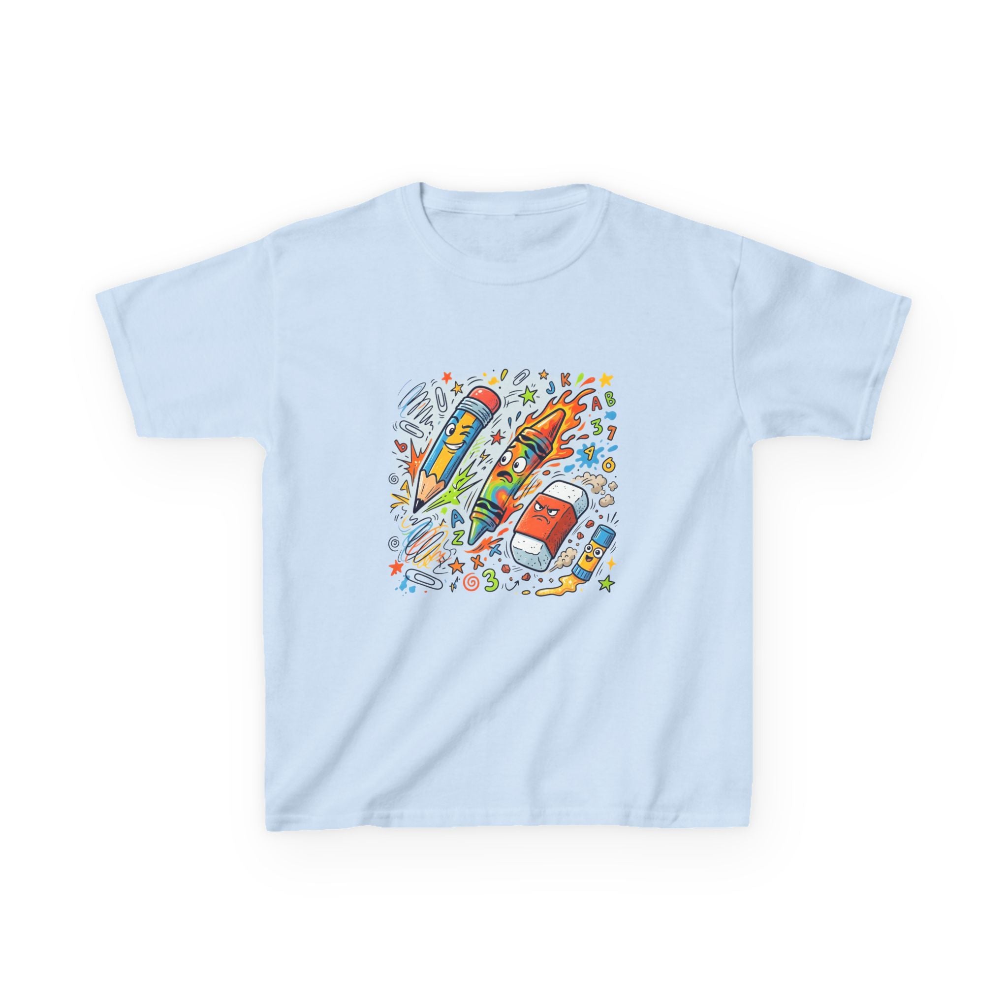 Kids Tee - Vibrant Doodle School Supplies | Back to School