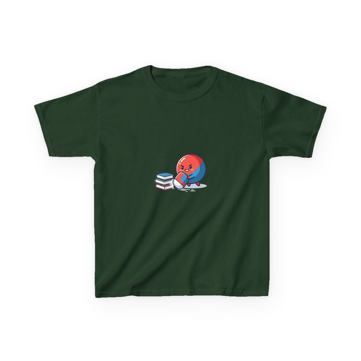 Kids Heavy Cotton Tee - Cute School Learning Cartoon Shirt