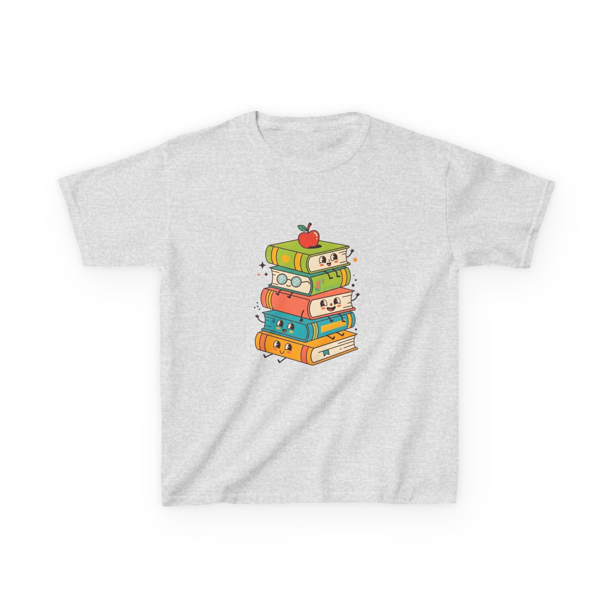 Kids Bookworm Tee - Whimsical Retro Reading & Learning Design