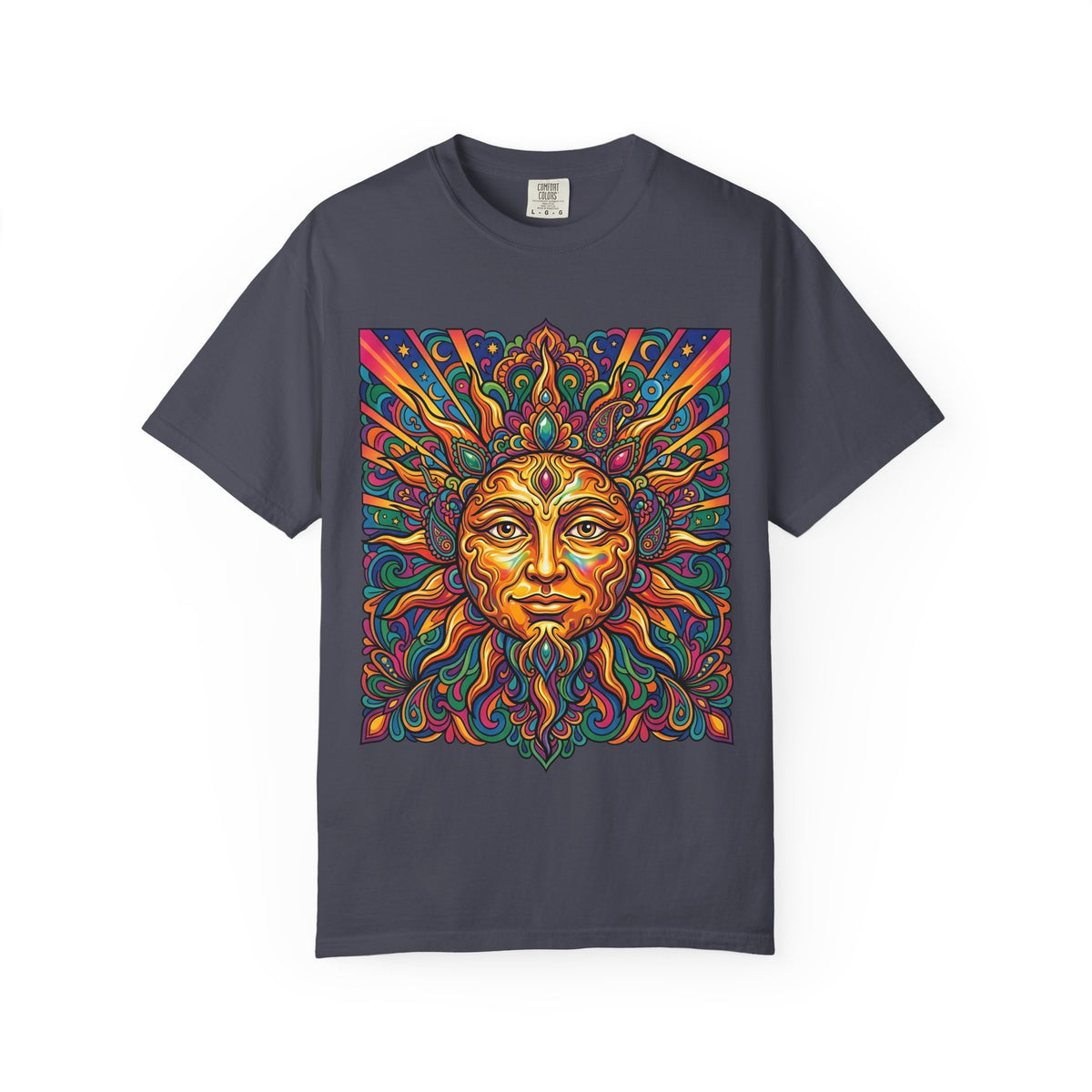 Unisex T-shirt - Psychedelic Sun Boho | Comfort Colors Garment-Dyed