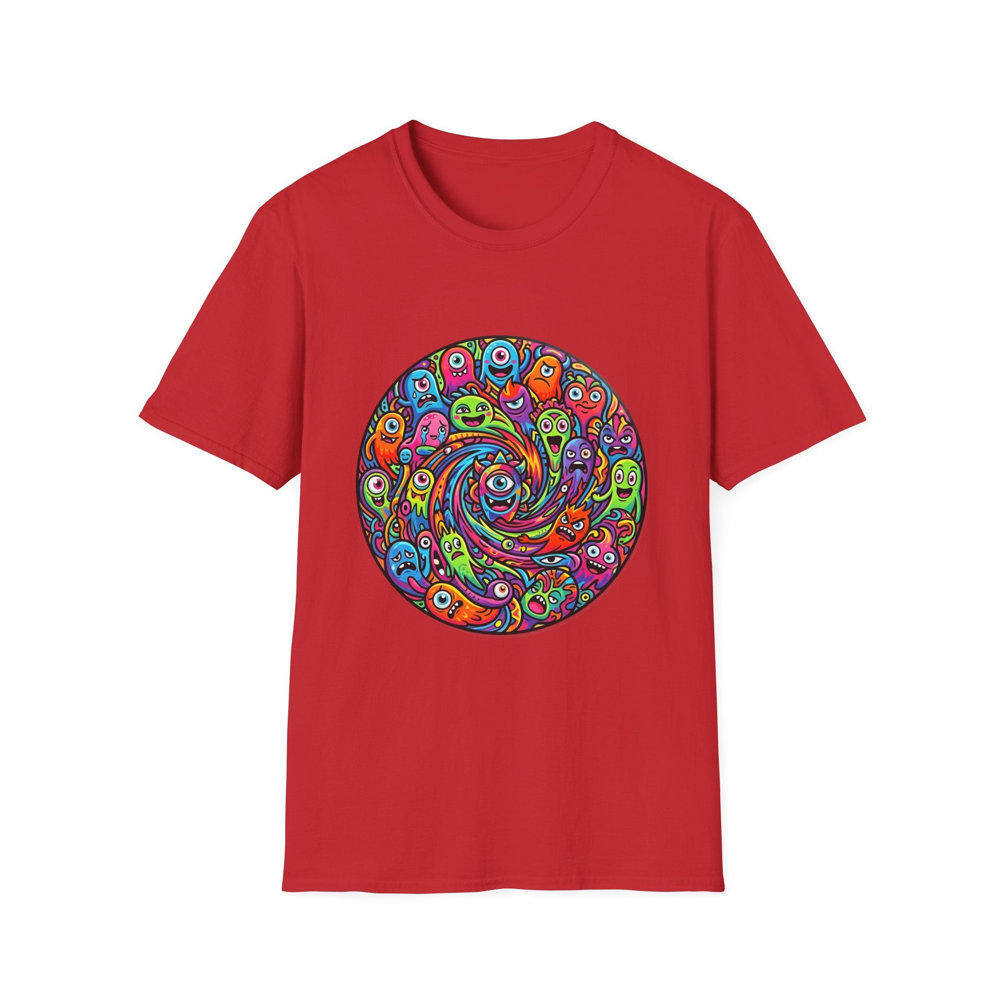 T-Shirt - Psychedelic Monster Swirl | Vibrant Alien Party