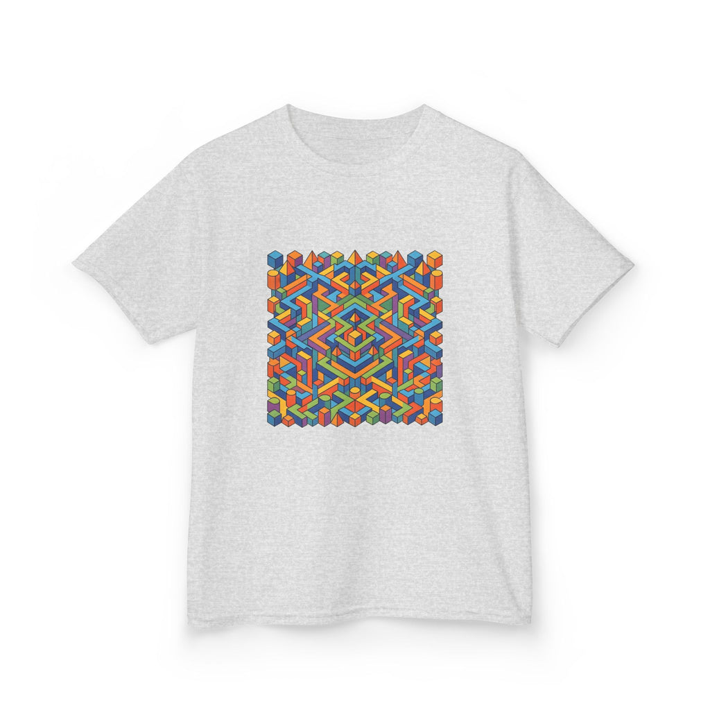 Kids T-Shirt - Colorful Isometric Optical Illusion Maze