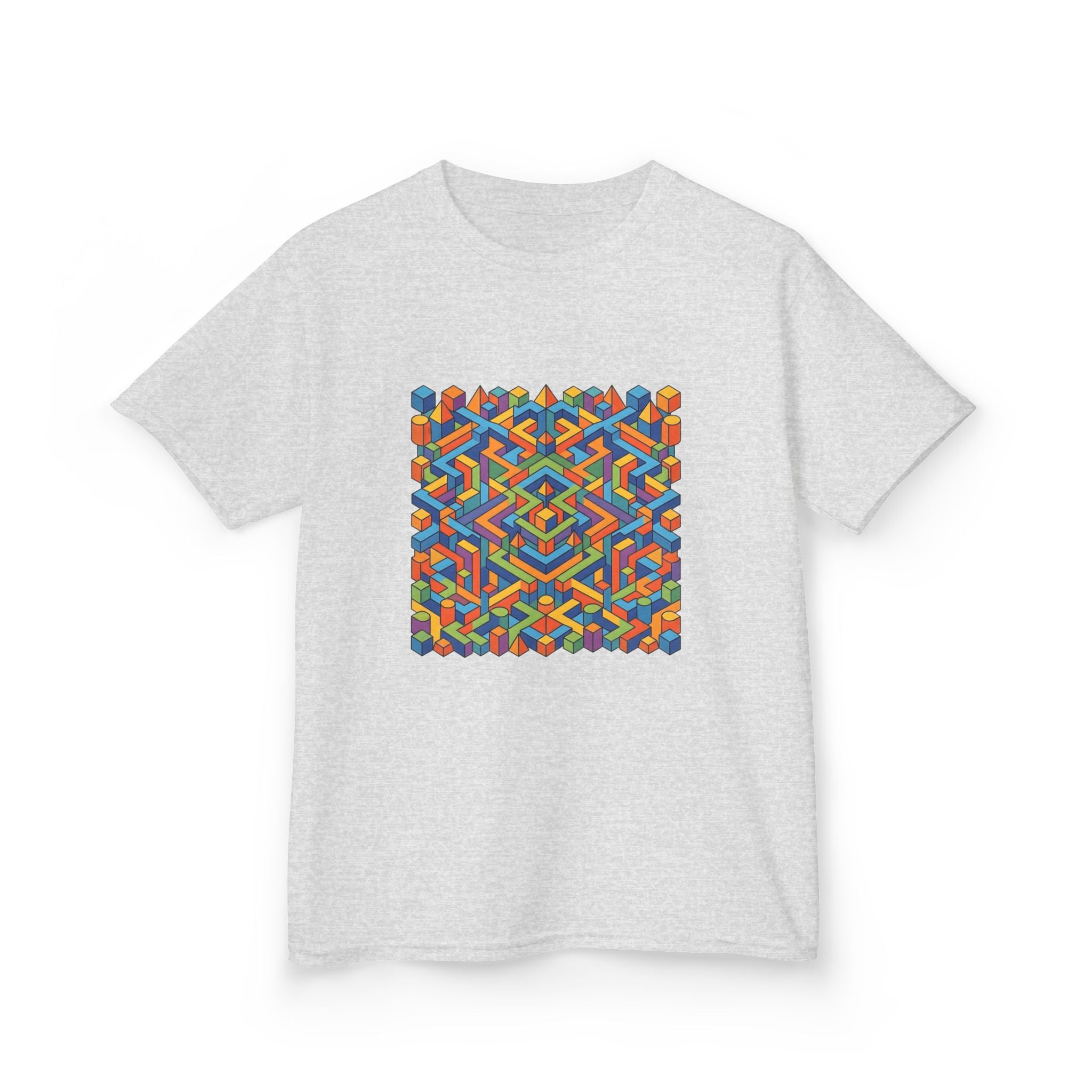 Kids T-Shirt - Colorful Isometric Optical Illusion Maze