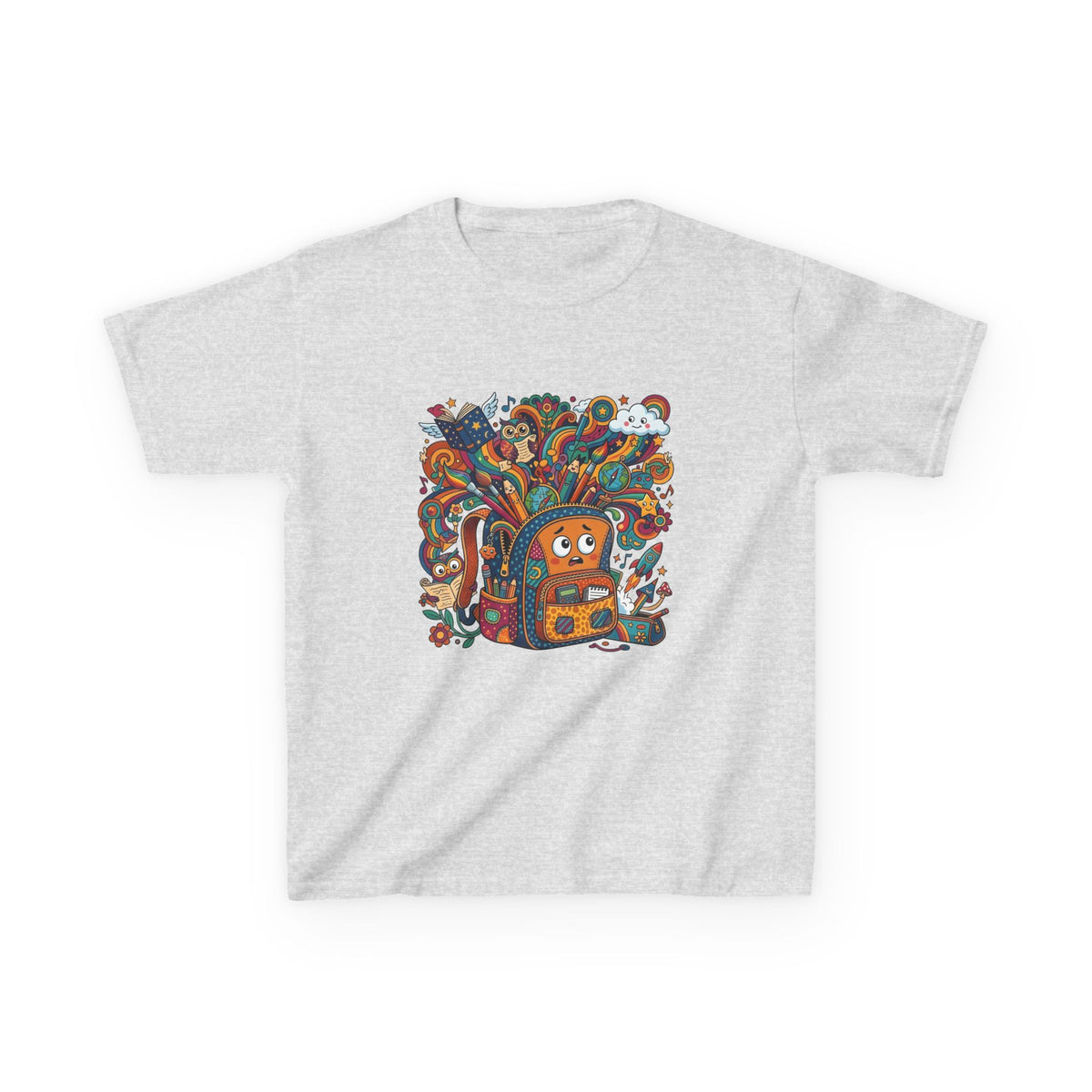 Kids Tee - Whimsical School Owl & Backpack | Back to School 2026