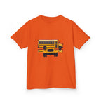 Kids School Bus T-Shirt - Cute Cartoon Reflection | Back to School