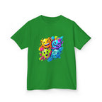 Kids T-Shirt - Vibrant Geometric Faces | Abstract Art